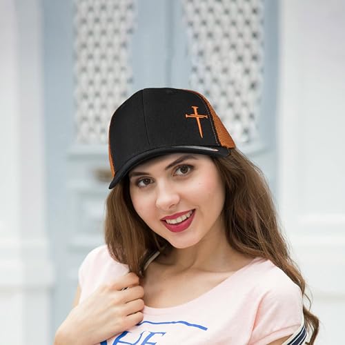 Image of Christian Hats for Men Women,Jesus 3 Nail Cross Hat Christian Religious Gifts for Birthday /Christmas