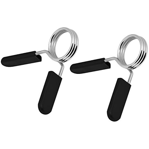 Bad Company Federverschlüsse für Hantelstangen I Verchromte Federklemmen zur Befestigung von Hantelscheiben I Verschlussclips- 30/31 mm Cover