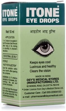 Itone Eye Drop-herbal Eye Drop- Keeps Eyes Cool, Lustrous and Healthy-10ml by Dey's