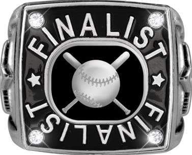 Crown Awards Baseball Silver Finalist 2.0 Ring, Finalist Baseball Rings, Size 13