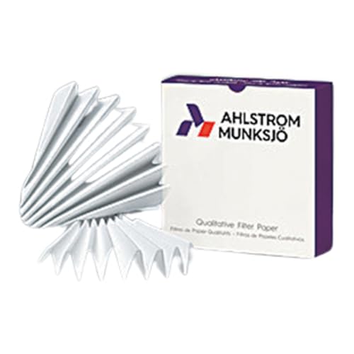 Ahlstrom 5170-1250 Pleated (Fluted) Filter Paper, Grade 517, 12.5 cm Diameter (Pack of 50)
