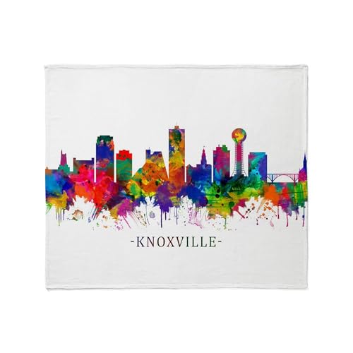 CafePress Knoxville Tennessee Skyline Fleece Throw 60