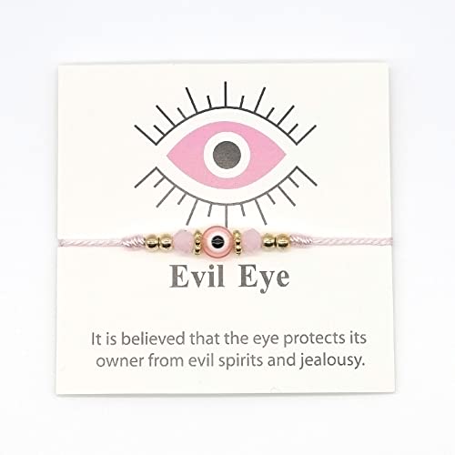 Adjustable String Red Blue Evil Eye Bracelets for Women Men Handmade Charm Lucky Kabbalah Bracelets Gift for Protection Friendship