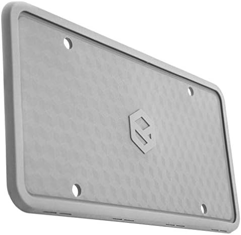 Rightcar Solutions Silicone License Plate Frames | The Original Premium Grade Silicone Car Plate Frame | Rust Proof, Rattle Proof, Weather Proof License Plate Holder (Grey)
