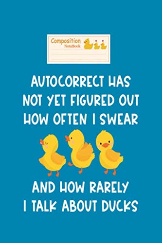 Composition notebook: autocorrect - 50 sheets, 100 pages - 6 x 9 inches