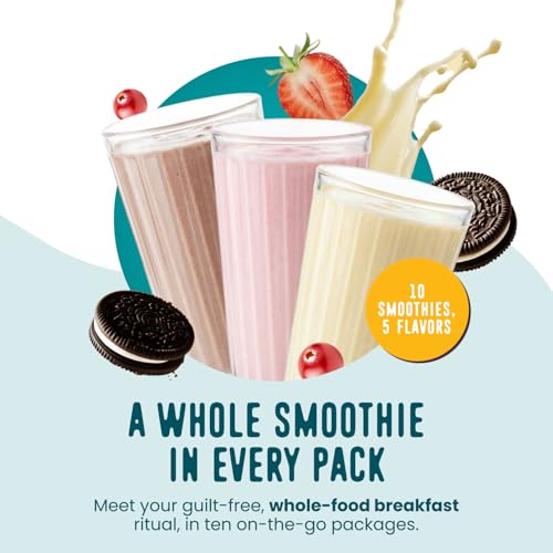 Image of FlavCity All in One Protein Shake Powder Packets - On the Go Meal Alternative + 25g Protein & 10g Collagen, Made with Organic Reishi & Cordyceps Mushrooms - No Added Sugars, Variety 10 Pack