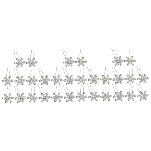 Pince à cheveux U perles Healeved anti-glisse : 30 bijoux en strass pour un maintien parfait