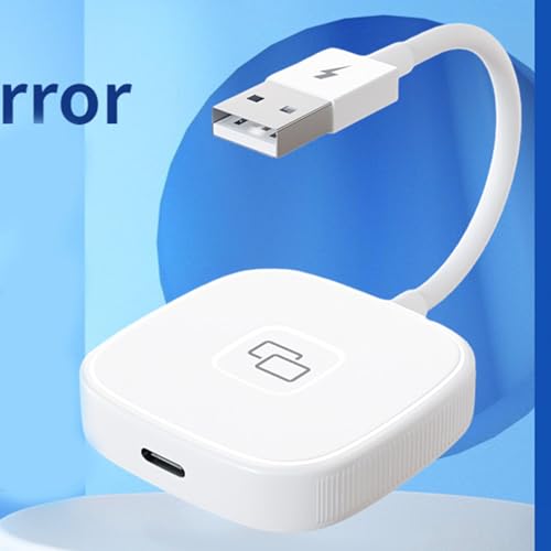 Dispositivo di Mirroring dello Schermo 'auto, Adattatore a Specchio per Telefoni IOS, Sincronizzazione in Tempo Reale, qualità 'immagine HD, Dongle di Mirrrorring Cablato, (Piazza)