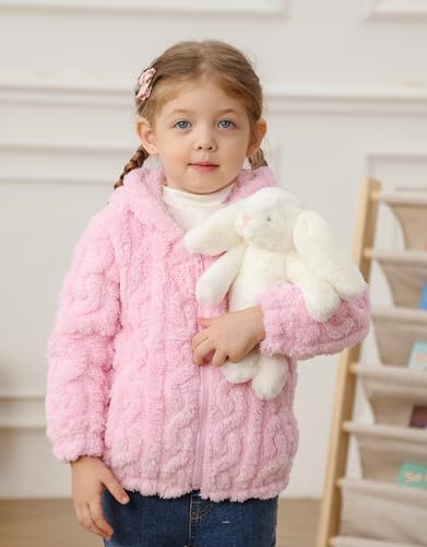Image of Toddler Fleece Jacket Girls Warm Coats Winter Outerwear 2-6 Years