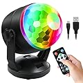 Disco Ball Party Lights Strobe Light, Sound Activated Disco Light with Remote, Battery Operated USB Dj Lamp for Halloween Kids Gift Girls Boys Toys, Party Supplies Home Room