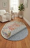 Rugs.com - 5' x 7' 10' Oval Everyday Performance Rug Pad 1/4' Thick Felt & Non-Slip Backing Perfect for Any Flooring Surface