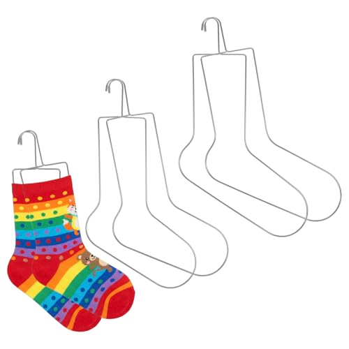 Afcabakila 3 Pairs Stainless Steel Sock Blockers Knitting for Adults in Small Medium Large for Knitting Crochet Socks Drying Hanger for Shaping and Displaying