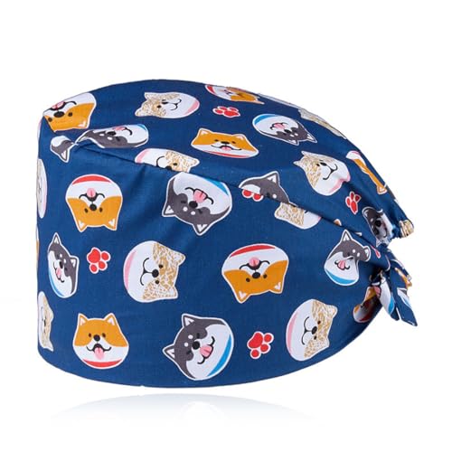 Cuffia Chirurgica,Cappello Sanitario per Uomo e Donna,Cappello Infermiera Dentista,Cuffia Chirurgica Donna Uomo,Cuffietta Chirurgica,Bandana Chirurgica Stampata Per Medici, Infermieri(Stile B)