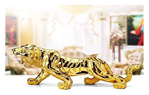 Figurines d'animaux au tigre d'or, le cadeau idéal comme bergers de bureau chic