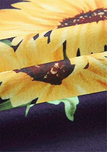 Image of YMING Womens Summer Spaghetti Strap Dresses Button Down Floral Sundress High Waist Swing Midi Dress with Pockets