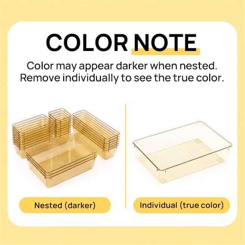 Vtopmart 25 Pack Drawer Organizers with Non-slip Pads, 4 Size by Vtopmart - Used condition - Image 6