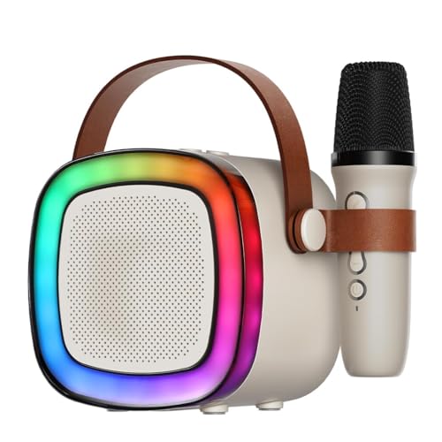 Image of Party POP LM BT1116 Bluetooth Speaker: 10W RMS Stereo Sound, Wireless Mic, 3 Voice Converters, RGB Lights, 8Hrs Music, Multi-Compatibility, Type-C Charging
