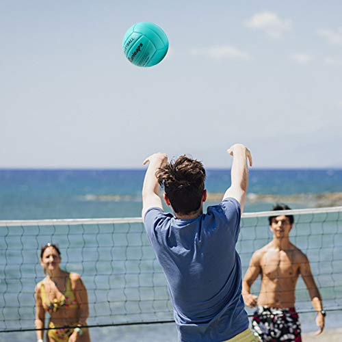 Runleaps Volleyball, Waterproof Indoor Outdoor Volleyball For Beach Game Gym Training (Official Size 5, Blue) #TOP6