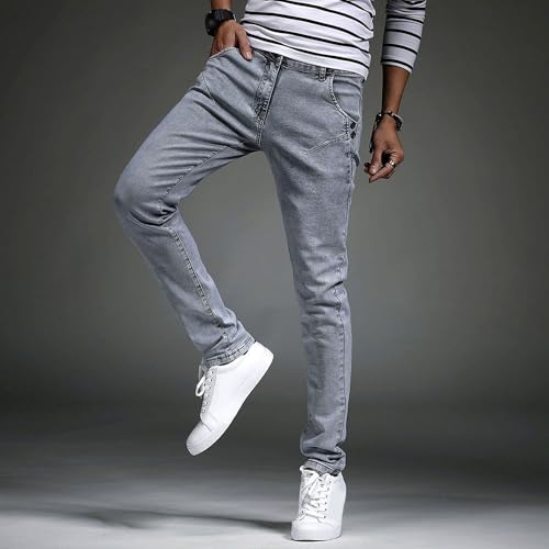 Men's Straight Leg Stretch Slim Fit Jeans Casual Comfort Basic Denim Pants Fashion Biker Streetwear Jeans2