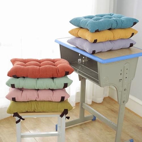 Cojín rectangular para taburete de estudiante acolchado rojo vino 3