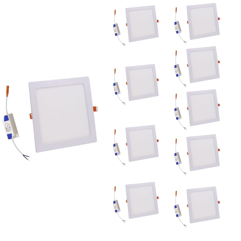 Pack de 10 - Spot LED Extra Plat Carré 12W Blanc CCT - 3000K/4000K/6000K - SILAMP