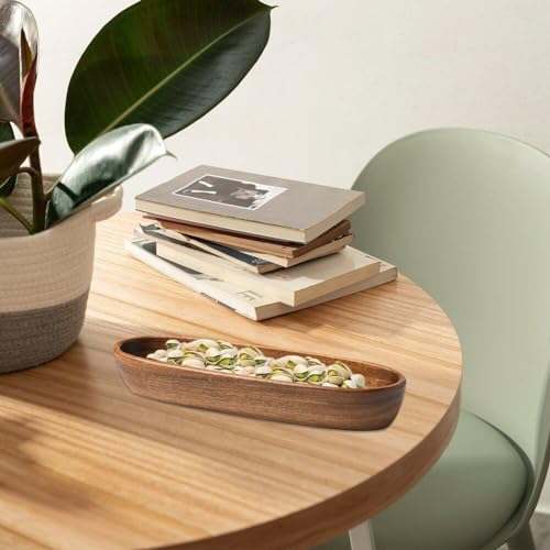 Assiette à dessert portable en bois type plateau service de salon