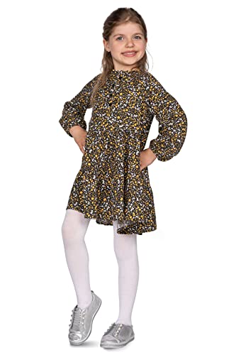 looksy Medias acrílicas cálidas para niñas, pantimedias lisas opacas con pies ligeros, uniforme escolar grueso, accesorios para vestido de baile, Bianco 5/6 años (110/116 cm) Cover
