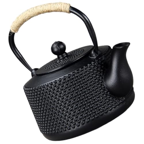 Théière en fer noir compacte de 900 ml, infuseur vrac facile à ranger - 2
