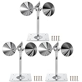 2 Pack Reflective Spinning Bird Deterrent, Wind Powered Aluminum Bird Repeller Scarer Deterrent Devices Outdoor, Repels All Birds Pigeons Sparrows Woodpeckers for Garden Railing Roof Adjustable Neck