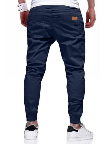 Image of JMIERR Mens Cotton Stretch Joggers Casual Twill Athletic Track Pants