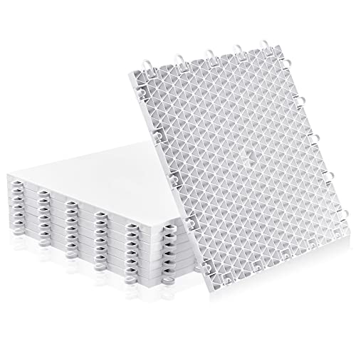 Consejos para Comprar Ropa de Hockey sobre hielo para Niño para comprar online. 49 Fabbay Azulejos de Hockey Sintéticos de Tierra Seca para Tapete de Hockey Tablero de Equipo de Entrenamiento de Hockey de 12 x 12 Cuadrados para Tiro al Aire Libre (8)