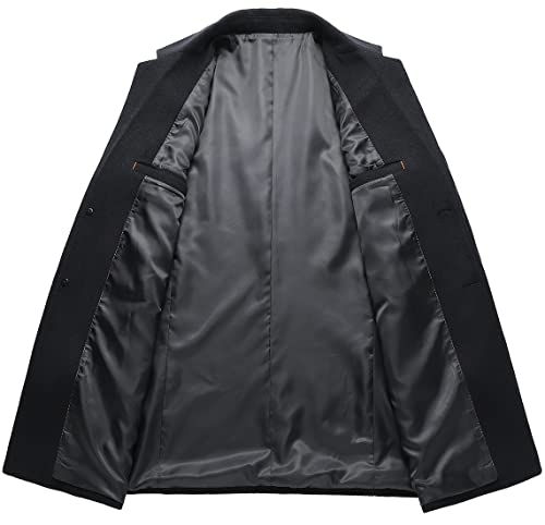 Image of chouyatou Mid-Length Single Breasted Wool Blend Top Coat