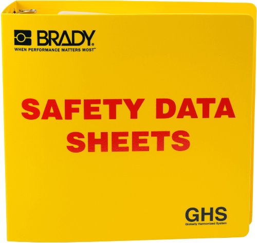 Classeur GHS Brady 121184 3" anglais pour fiches de données de sécurité et stockage