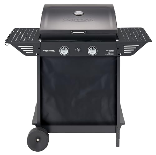 Campingaz Gasgrill Xpert 200 LXD | BBQ Gas-Grillwagen mit 2 aluminisierten Gas-Brennern | Deckel mit Thermometer | 7.1 kW Leistung | Warmhalterost | 2 klappbare Seitentische Campingaz Gasgrill Xpert 200 LXD | BBQ Gas-Grillwagen mit 2 aluminisierten Gas-Brennern | Deckel mit Thermometer | 7.1 kW Leistung | Warmhalterost | 2 klappbare Seitentische