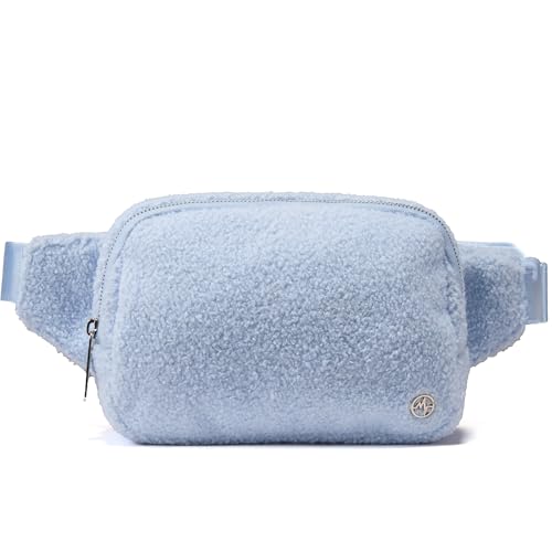 Pander Large 2L Fanny pack Everywhere Fleece Belt Bag for Women and Men with Adjustable strap Belt. (Windmill Blue)