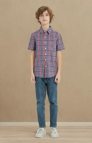 Image of Tronjori Boys' Short Sleeve Button Down Woven Shirt
