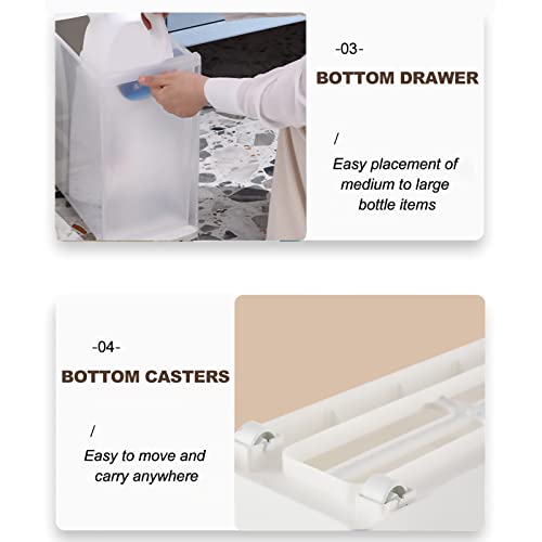 Boite rangement plastique bureau et armoire étroite à tiroirs - 8