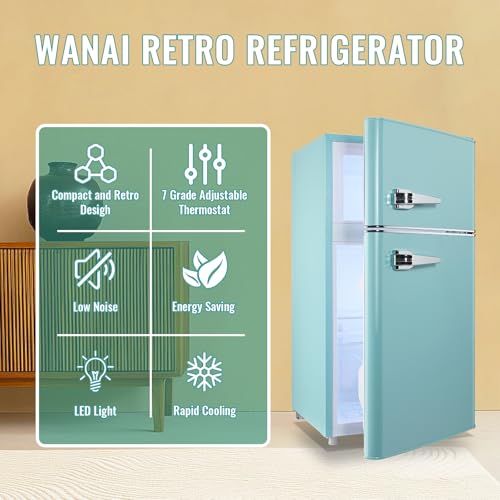 Wanai Retro Mini Fridge 3.5 Cu.ft thumbnail 8