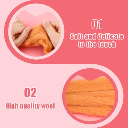 Image of UOOU Needle Felting Kit, Wool Felting Kit with Felting Needles Supplies | Felting Kits for Beginners Adult Includes Wool Roving, Felting Pad, Instruction Manual for Felted Dog Home Decoration