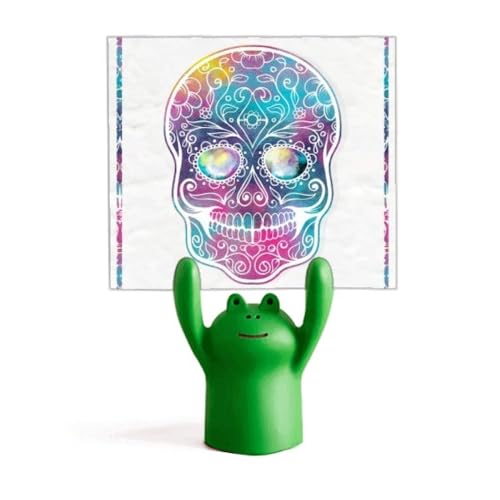 Pince mémo grenouille fleur cirrus colorée pour égayer une table de chevet d'enfant
