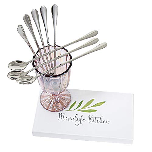 Long Handle Spoon, Ice Tea Spoons Pack of 8, 9-inch Stainless Steel Mixing