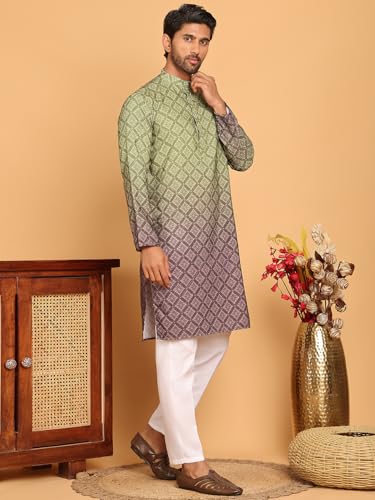Image of Jompers Embroidered Cotton Kurta with Pyjama.