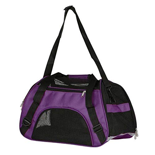 Bolsa de Transporte flexível Cães e Gatos pets avião Roxo Médio GT829 - Lorben