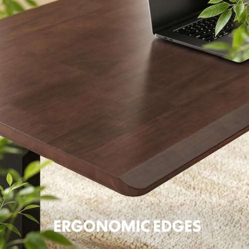 FLEXISPOT 63" WoodiX Solid Wood Executive Standing Desk with Drawer, Walnut - image 7