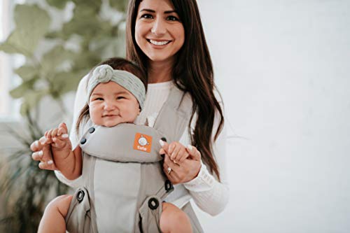 Baby Tula Coast Explore Mesh Baby Carrier 7 – 45 lb, Adjustable Newborn to Toddler Carrier, Multiple Ergonomic Positions Front and Back, Breathable – Coast Overcast, Light Gray with Light Gray Mesh