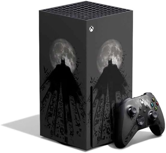 Skinit Decal Gaming Skin Compatible with Xbox Series X Bundle - Officially Licensed DC Comics Batman in The Sky Design