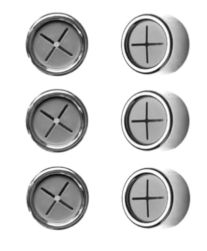 Round Kitchen Towel Hook Holder - 6 Pack Wall Mount Easy Push Drilling Chrome Hanger Shower Bathroom Hand Cloth Garage Self Adhesive Cabinet Dishcloth Silicone Rack Gadget