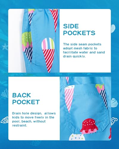 Image of SURF CUZ Boys Swim Trunks Toddler Swim Shorts UPF 50+ Bathing Suit for Boy Swimsuit Quick Dry Mesh Beach Boardshorts Swimwear