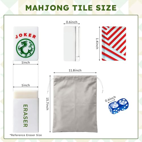 Juego de Mahjong Americano Con 166 Fichas Acrílicas miniatura 2