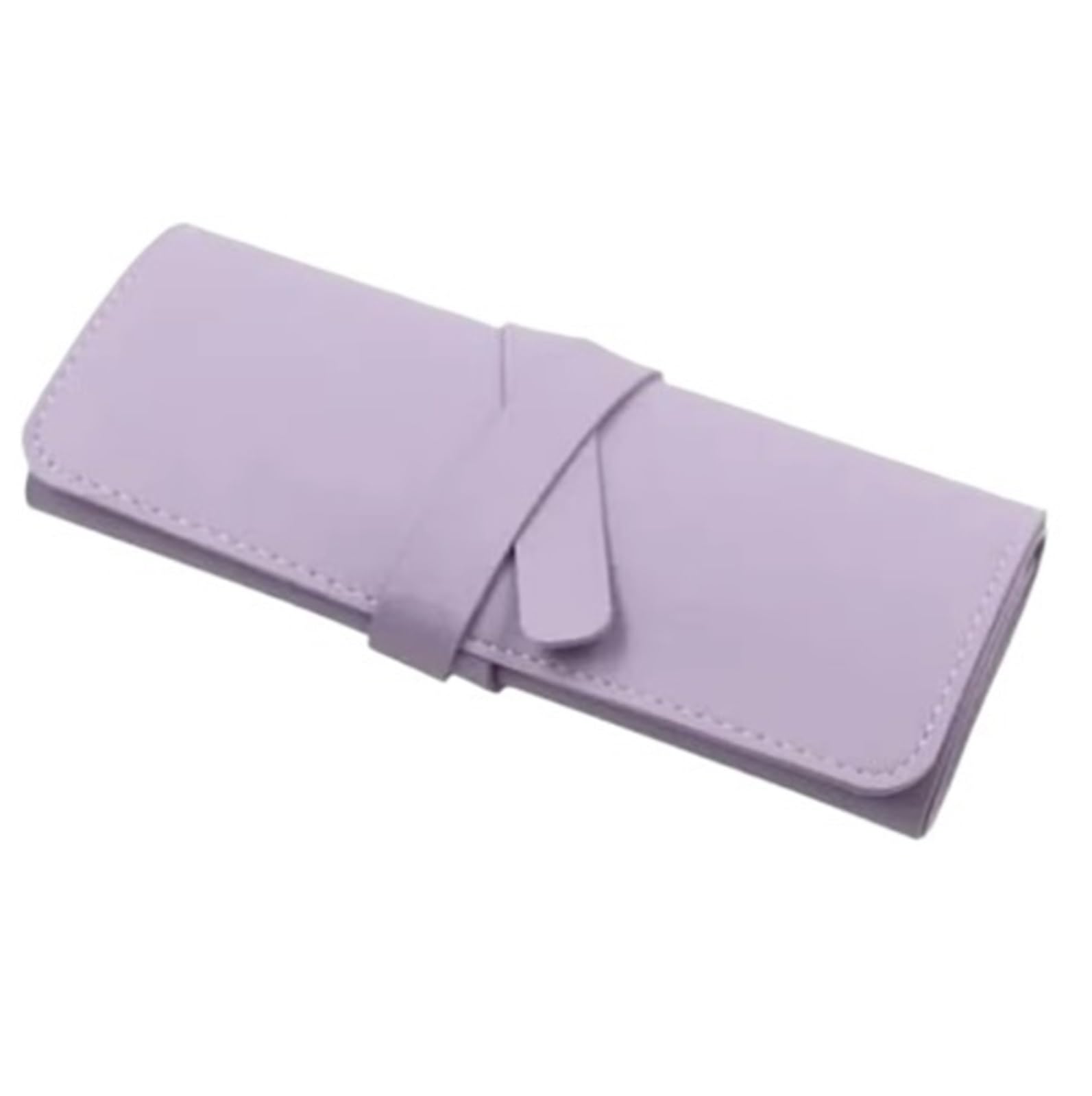 RUWLFE 1Pcs Portable Jewelry Storage Bag Necklace Organizer Roll Pouch Foldable Earring Ring Gifts Holder For Women for Rings, Necklaces, Earrings(Purple)